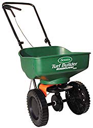 Scotts Turf Builder EdgeGuard Mini Broadcast Spreader – Spreads Grass Seed, Fertilizer and Ice Melt – Holds up to 5,000 sq. ft. of Scotts Grass Seed or Fertilizer Products