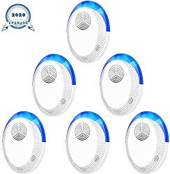 Ultrasonic Pest Repeller, 6 Packs, 2020 Upgraded, Electronic Indoor Pest Repellent Plug in for Insects, Mice,Ant, Mosquito, Spider, Rodent, Roach, Mosquito Repellent for Children and Pets’ Safe